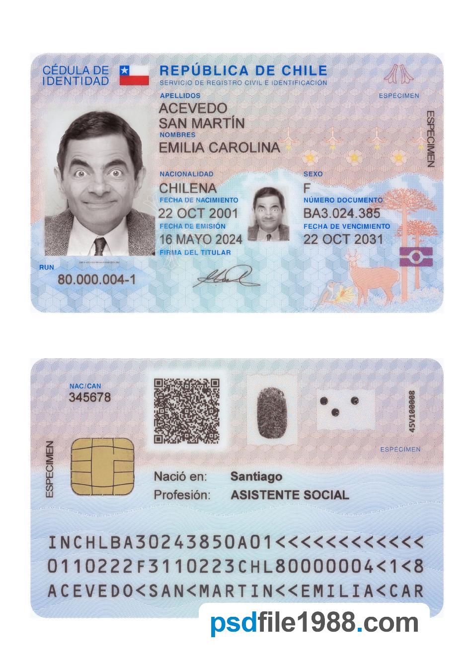 Chile ID Card 2024-Present